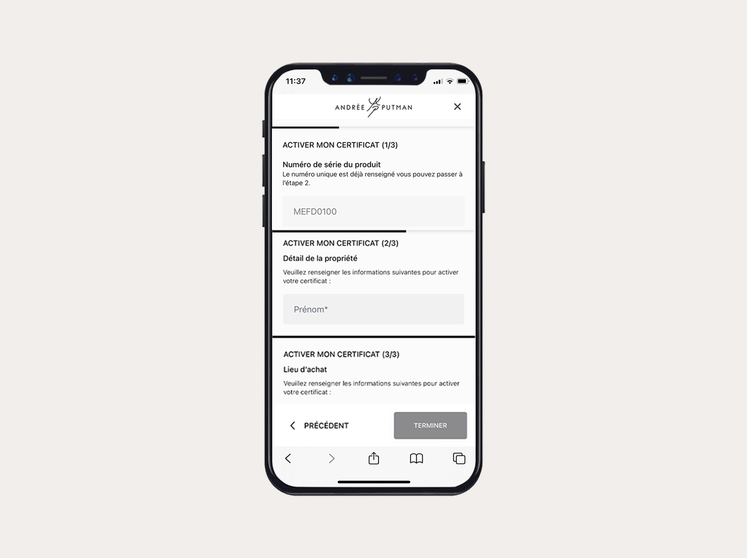 Ownership form
