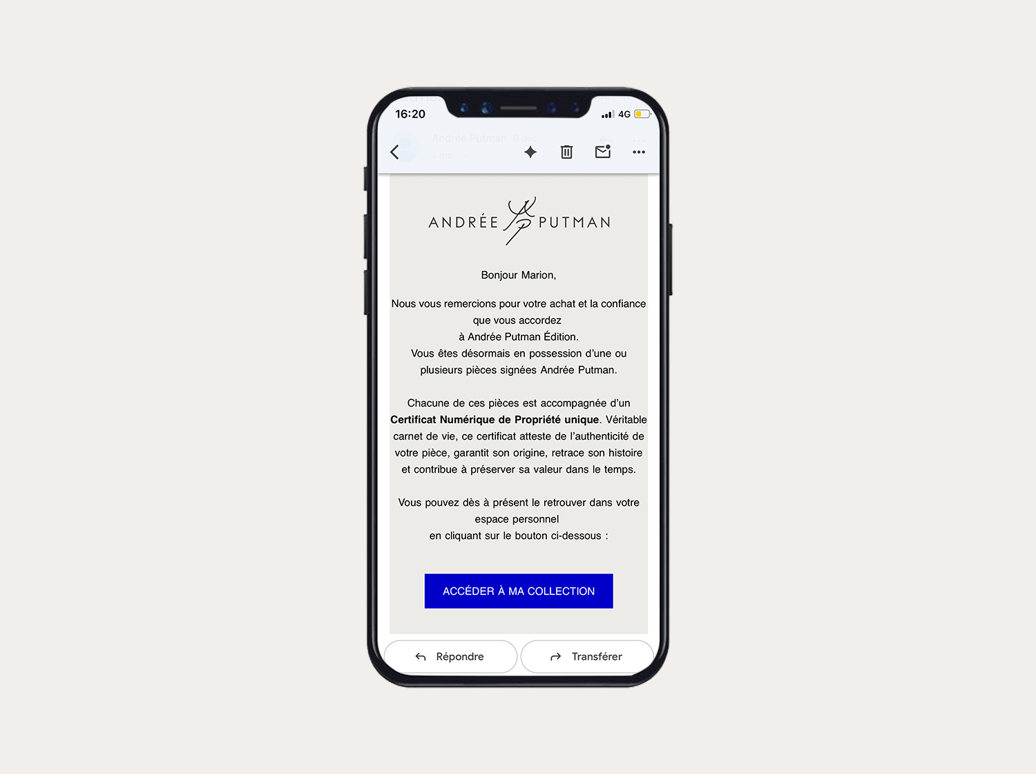 Confirmation and access to your account