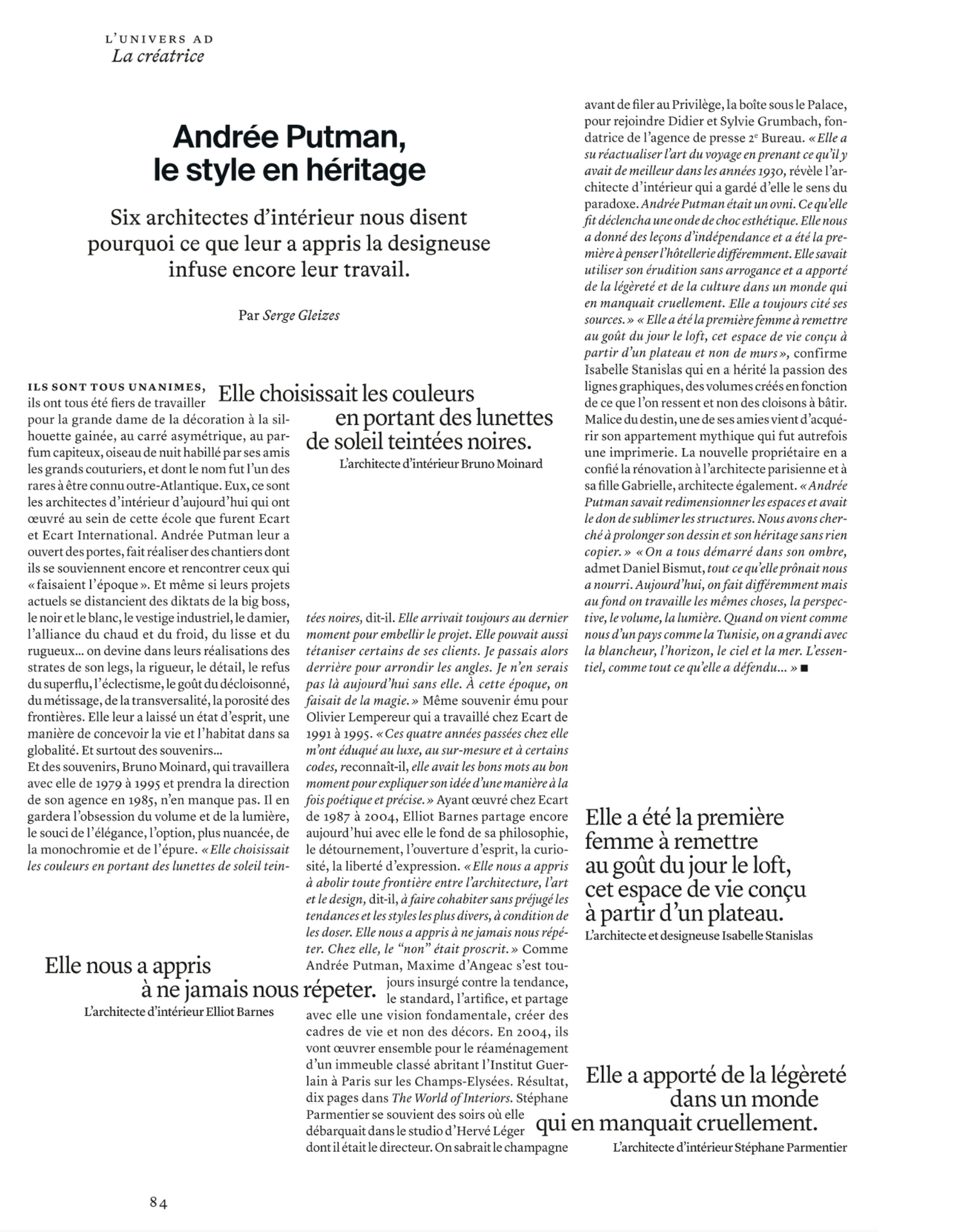 Architectural Digest France, septembre 2026